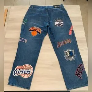 専用✅W38 90s UNK NBA team big Wappen denim Unk | Jeans | Nba Unk Basketball Jeans Team Logo Vintage